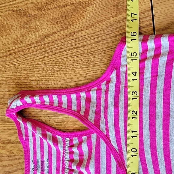 Gap tanktop stripes pink gray size Medium - Picture 10 of 12